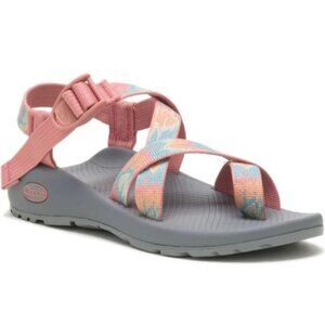 Chaco Z/2 Classic Aerial Rosette Sandal Size 6 EU 37 EUC Peach Gray Adjustable A